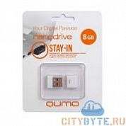 USB-флешка Qumo nano (QM8GUD-NANO-W) USB 2.0 8 Гб белый