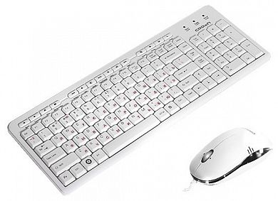 Комплект клавиатура + мышь CROWN CMMK - 666 White USB