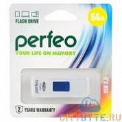 USB-флешка Perfeo s03 (PF-S03W064) USB 2.0 64 Гб белый