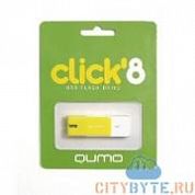 USB-флешка Qumo Click'8 QM8GUD-CLK-Lemon (QM8GUD-CLK-Lemon) USB 2.0 8 Гб комбинированная расцветка