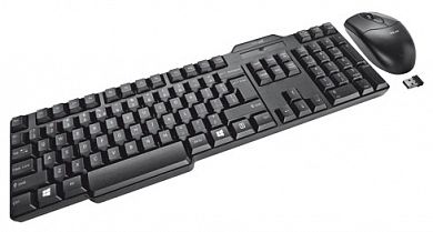 Комплект клавиатура + мышь Trust Wireless Keyboard with mouse Black USB
