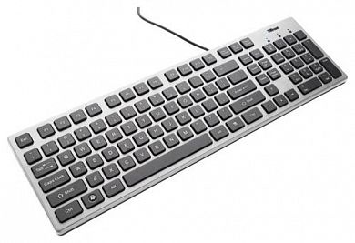 Клавиатура Trust Isla Keyboard Silver USB