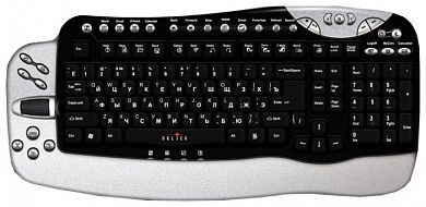 Клавиатура Oklick 780 L Win7 Multimedia Keyboard Black-Silver USB