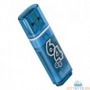 USB-флешка SmartBuy Glossy series (SB64GBGS-B) USB 2.0 64 Гб голубой