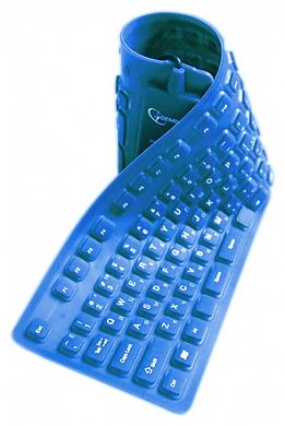 Клавиатура Gembird KB-109F-Bl-RU Blue USB + PS/2