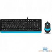 Комплект клавиатура + мышь A4Tech F1010 BLUE USB комбинированная расцветка