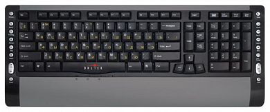 Клавиатура Oklick 410 M Multimedia Keyboard Black-Grey PS/2