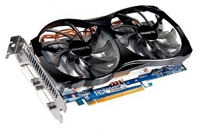 Видеокарта GIGABYTE GeForce GTX 560 830 МГц PCI-E 2.0 GDDR5 4008 МГц 1024 Мб 256 бит