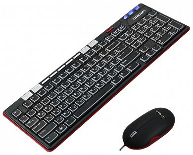 Комплект клавиатура + мышь CROWN CMMK-850 Red USB